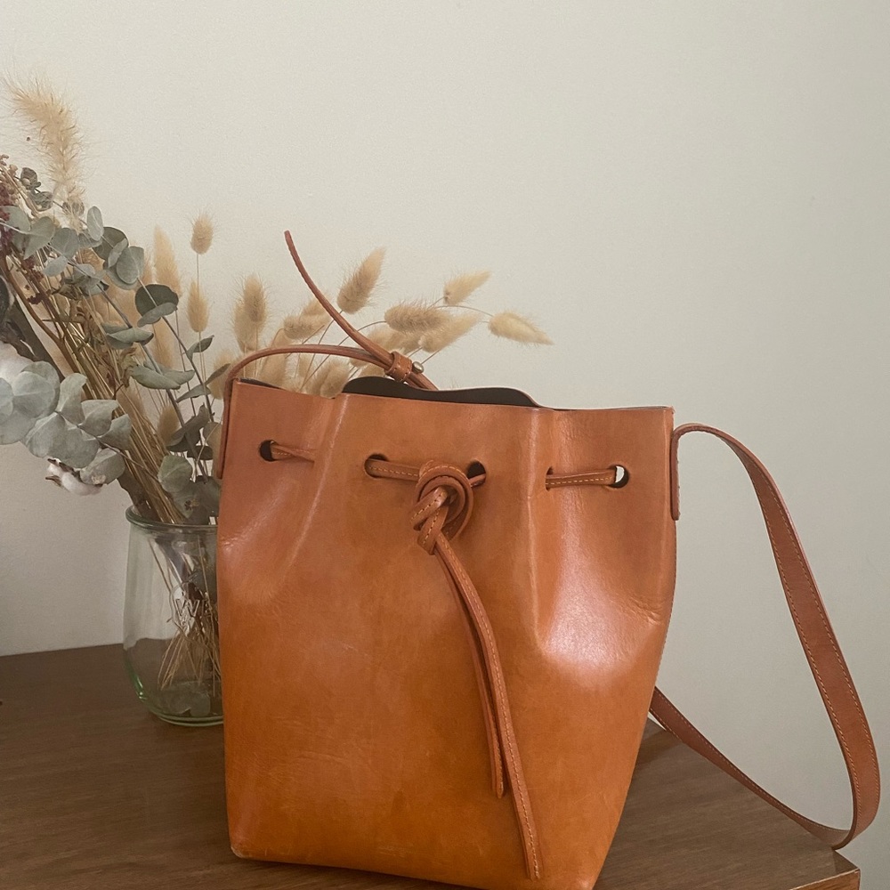 Mansur Gavriel Bucket bag mini cammello
